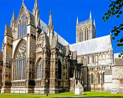 Lincoln Cathedral Lincolnshire paint by number