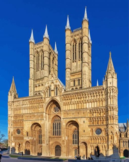 Lincoln Cathedral Building paint by number