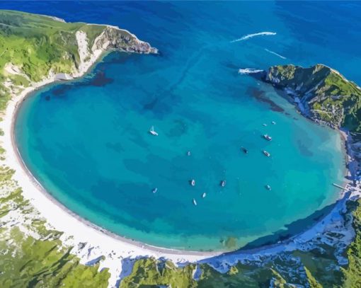 Lulworth Cove paint by number