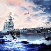 Military Ships Uss Enterprise In Sea paint by number