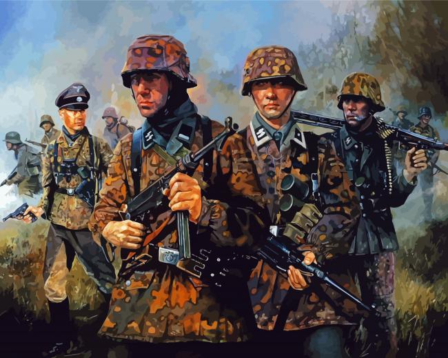 Military Ww2 paint by number
