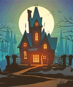Moonlight Witch House paint by number