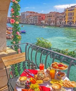 Morning In Venice Italy paint by number
