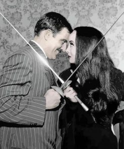 Morticia And Gomez The Addams Family paint by number