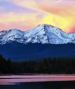 Mt Shasta Landscape paint by number