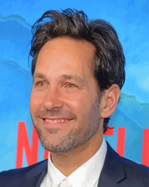 Paul Rudd American Actor paint by number