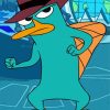 Perry The Platypus Animated Character paint by number