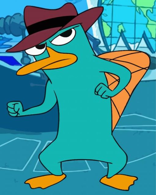 Perry The Platypus Animated Character paint by number