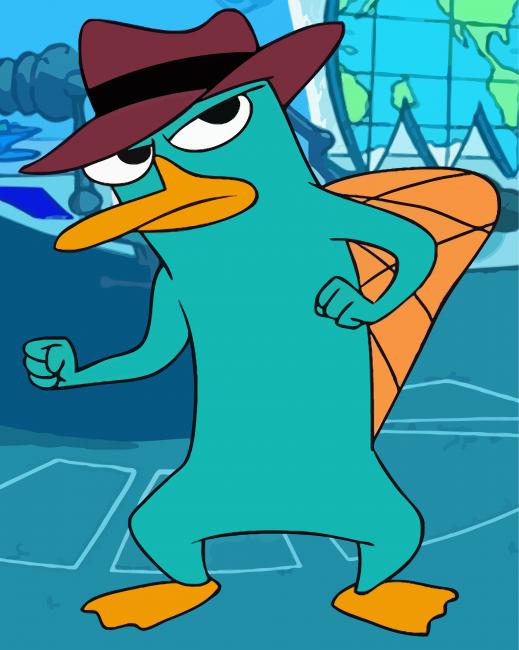 Perry The Platypus Animated Character - Paint By Number - NumPaints - Paint  by numbers