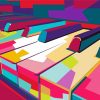 Pop Art Abstract Piano paint by number