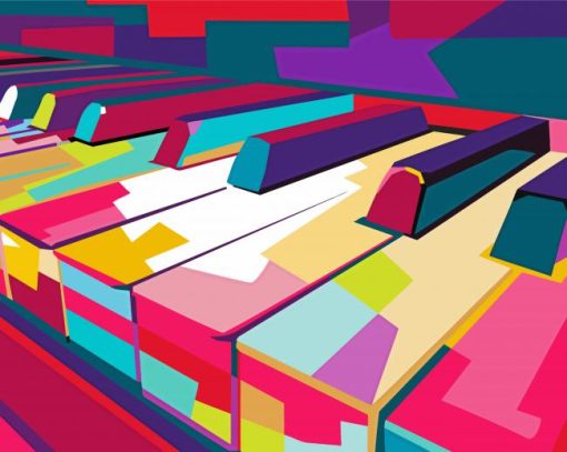Pop Art Abstract Piano paint by number