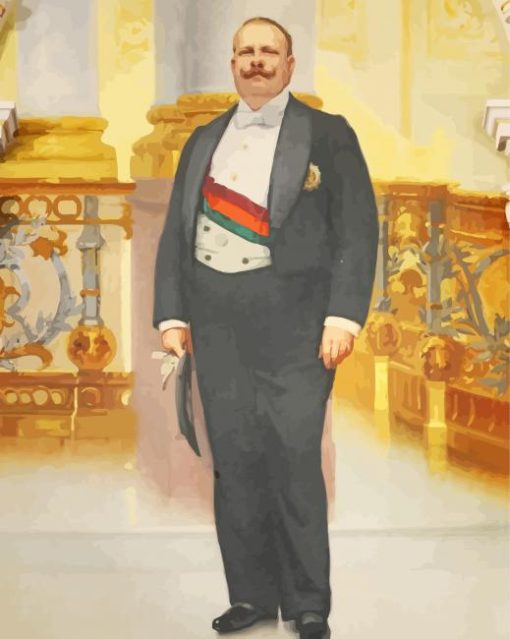 Portrait Of King Carlos I Of Portugal By Malhoa Paint by number