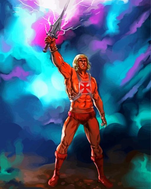 Powerful He Man paint by number