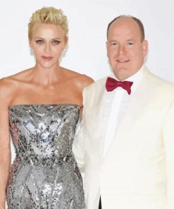 Princess Of Monaco And Prince Albert paint by number