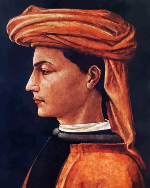 Profile Of A Man By Paolo Uccello paint by number