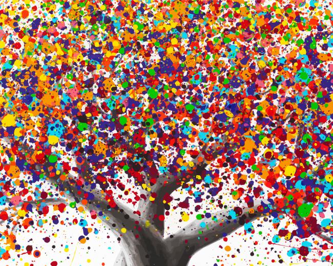 Rainbow Soul Tree paint by number