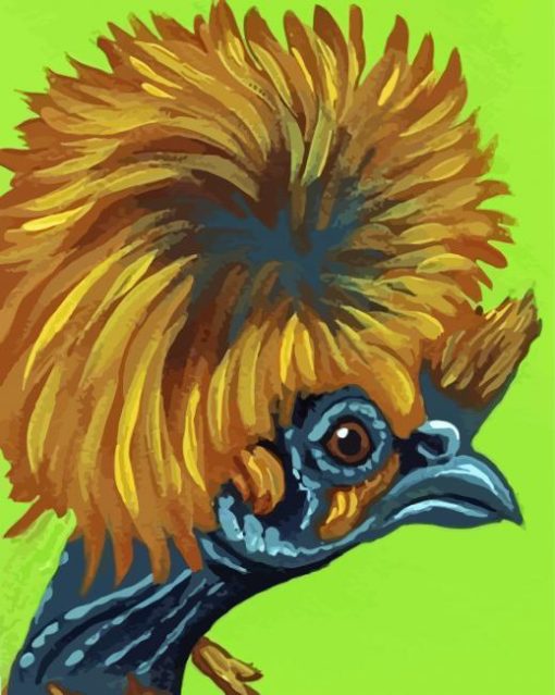 Silkie Chichen Illustration paint by number