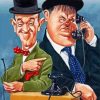 Stan And Ollie Caricature Art paint by number
