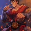 Street Fighter Fei Long paint by number