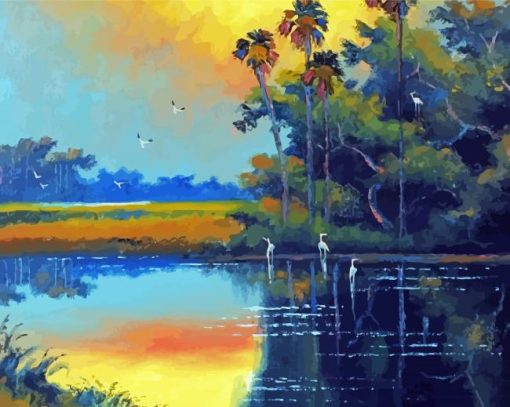 Sunrise On The Indian River By Willie Daniels paint by number