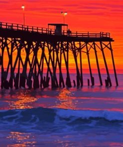 Sunset At North Carolina Beach Paint by number