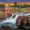 Sunset At Sioux Falls Dakota paint by number