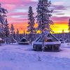 Sunset In Lapland paint by number