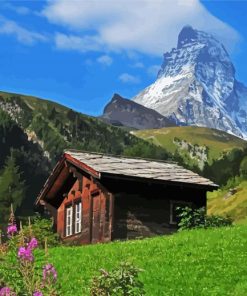 Swiss Landscape paint by number