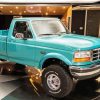 Teal Truck paint by number