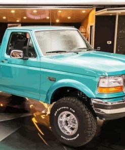 Teal Truck paint by number