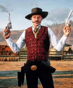 The Gunfighter Doc Holliday paint by number