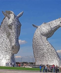 The Kelpies Uk paint by number
