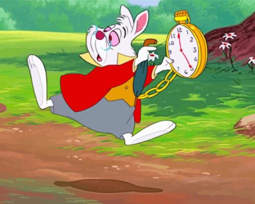 The White Rabbit Alice In Wonderland Animation paint by number