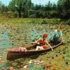 Vintage Couple On Boat paint by number