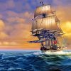 Whydah Gally Ship In The Ocean paint by number