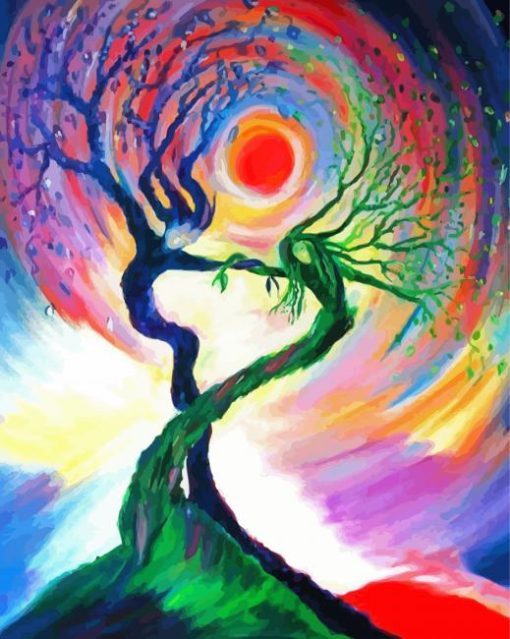 Abstract Female Tree paint by number