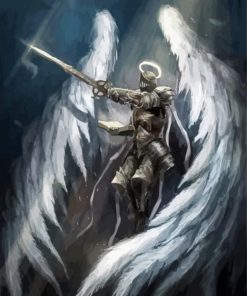 Aesthetic Angel Warrior Art paint by number