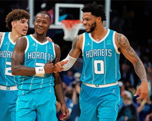 Aesthetic Charlotte Hornets paint by number