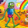 Aesthetic Pepe Frog paint by number