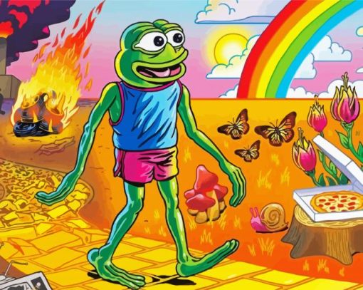 Aesthetic Pepe Frog paint by number