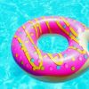 Aesthetic Pink Donut In Pool paint by number