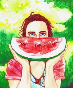 Aesthetic Watermelon Girl paint by number