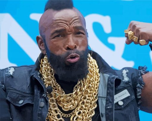 American Actor Mr T paint by number