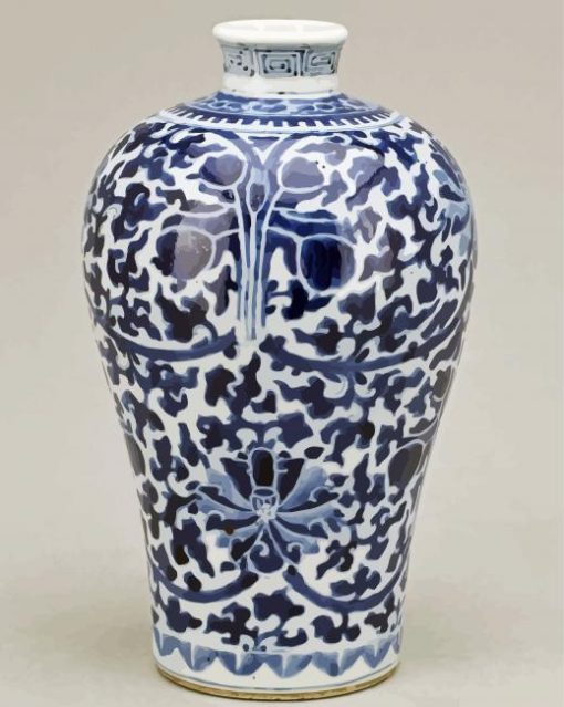 Blue Pottery Illustration paint by number