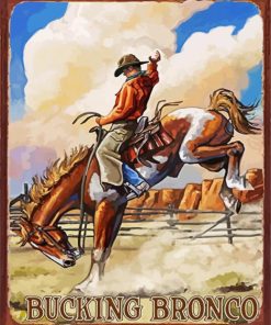 Bucking Bronco Art paint by number