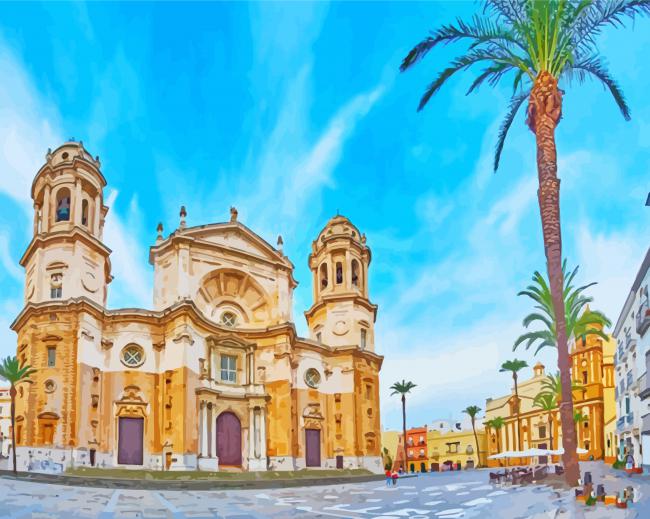 Cadiz Cathedral paint by number