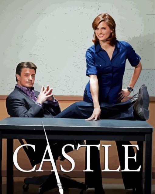 Castle Tv Show Poster paint by number