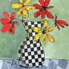 Checkered Vase paint by number