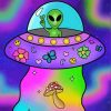Cool Trippy Alien paint by number