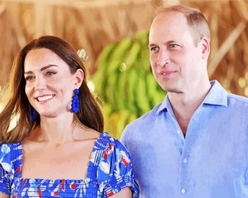 Cute Prince William And Kate paint by number